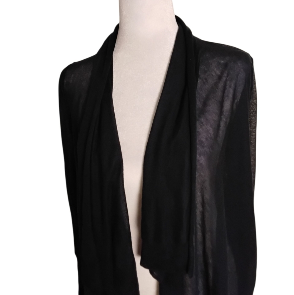Banana Republic NWT Women’s S Black Open Front Lightweight Cardigan Sweater - Picture 4 of 6